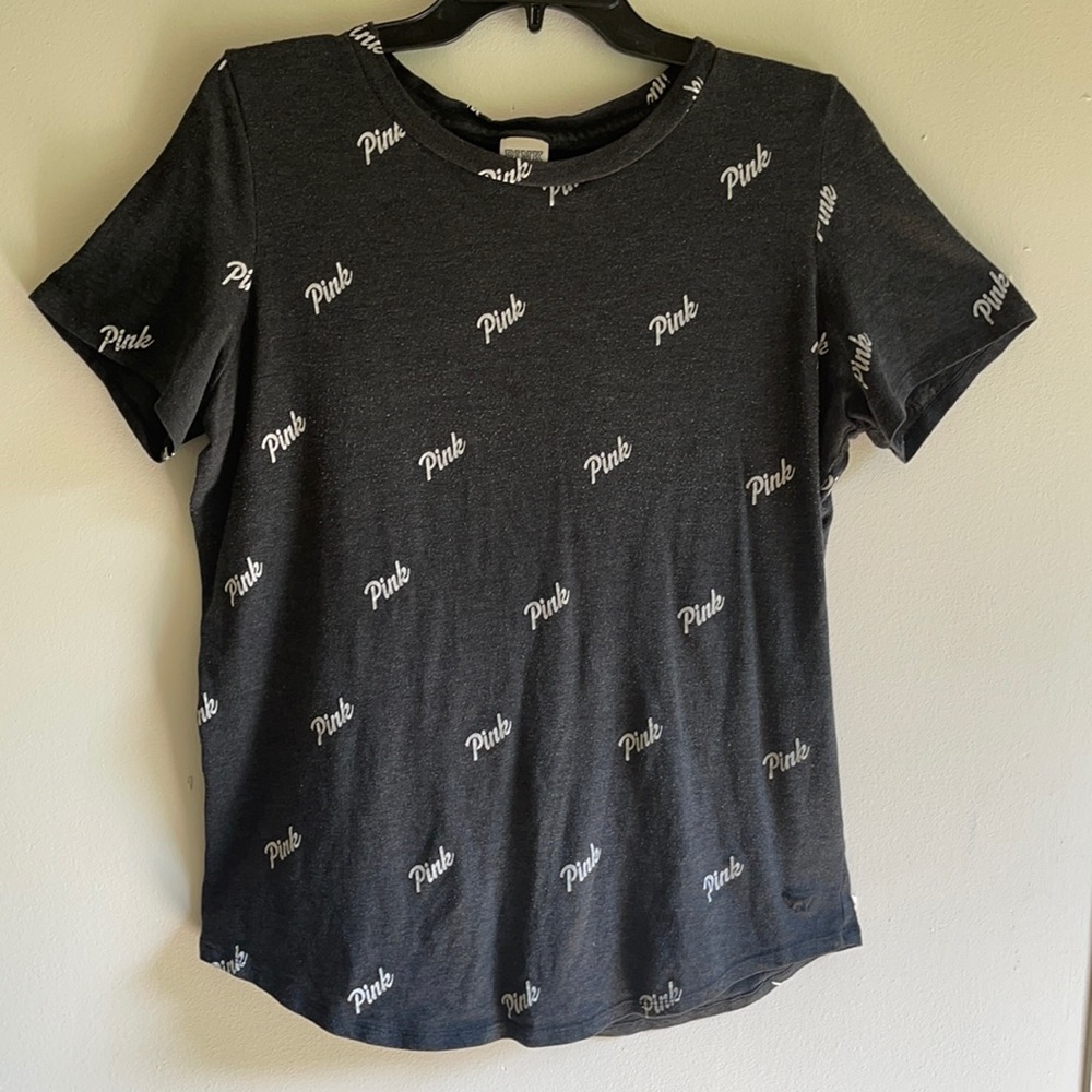 Dark gray and white PINK T-shirt